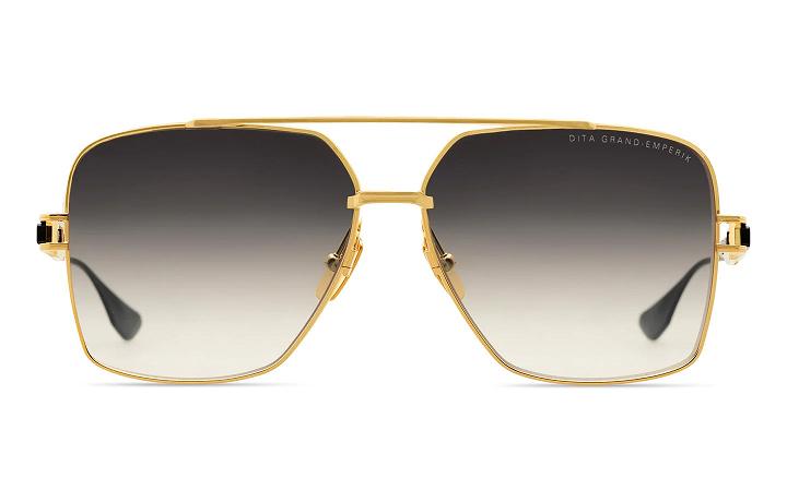 Dita Men's Grand Emperik Sunglasses Gold Black BMQ341069 USA